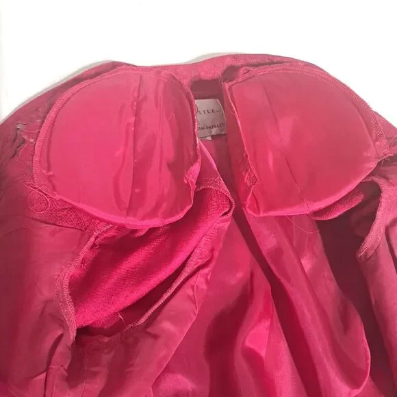 Adrianna Papell Top Cardigan Embroidered Red 100% Silk Size 8 Formal Evening EUC - Picture 5 of 9